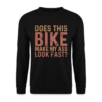 Lässt Das Motorrad Meinen Arsch Schnell Aussehen? - Unisex Pullover - Schwarz - Vorne - Alina (178cm) & Michal (187cm)