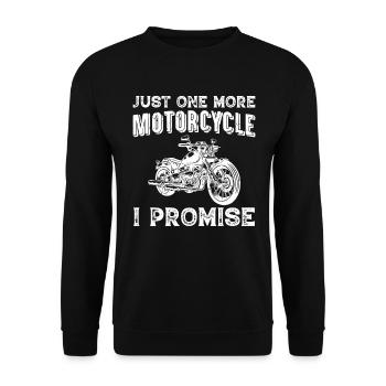 Only One More Motorcycle The Promise I Promise Motorcycle - Unisex Sweatshirt - black - Front - Alina (178cm) & Michal (187cm)