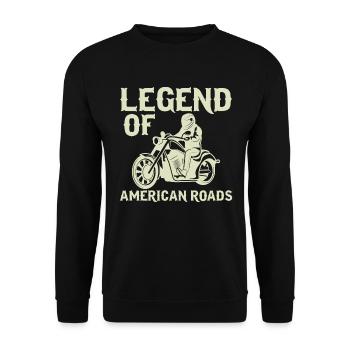 Legend of the American Roads - Unisex Sweatshirt - black - Front - Alina (178cm) & Michal (187cm)