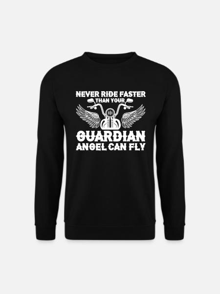 Fahren Sie Niemals Schneller Als Ihr Schutzengel - Unisex Pullover - Schwarz