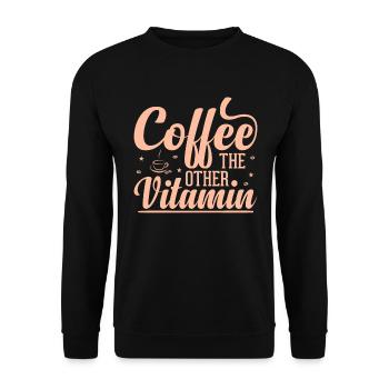 Kaffee Das Andere Vitamin - Lustiger Kaffee - Unisex Pullover - Schwarz - Vorne - Alina (178cm) & Michal (187cm)