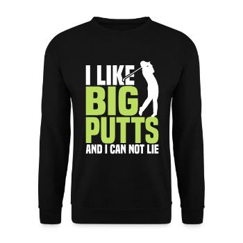 I like big putts and I can't lie - Unisex Sweatshirt - black - Front - Alina (178cm) & Michal (187cm)