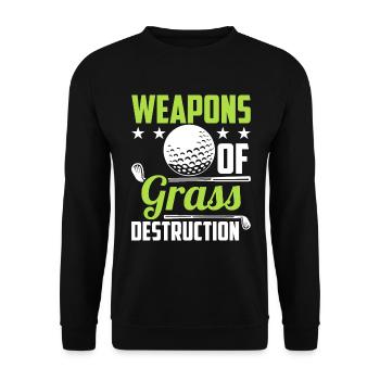 Lustiger Golf Spruch - Golfer - Unisex Pullover - Schwarz - Vorne - Alina (178cm) & Michal (187cm)