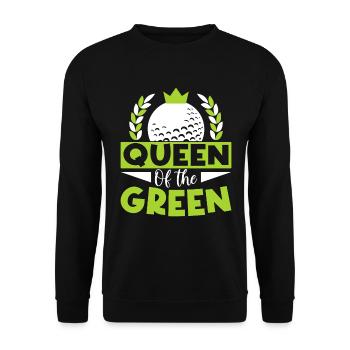 Queen of Green - Golf - Unisex Sweatshirt - black - Front - Alina (178cm) & Michal (187cm)