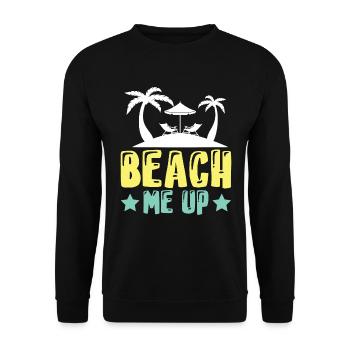 Beach Me Up - Funny Beach Quote - Unisex Sweatshirt - black - Front - Alina (178cm) & Michal (187cm)
