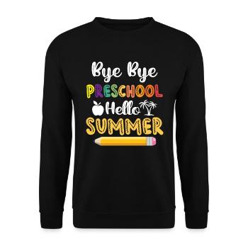 Au revoir Préscolaire Hello Summer - Schoolchild - Sweat-shirt Unisexe - noir - Devant - Alina (178cm) & Michal (187cm)
