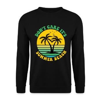 No matter it's summer beach - Unisex Sweatshirt - black - Front - Alina (178cm) & Michal (187cm)
