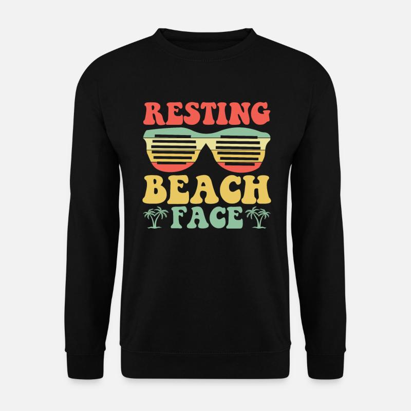 Resting beach face - summer holidays - Unisex Sweatshirt - black