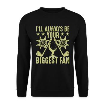 Ich Werde Immer Ihr Größter Fan Sein Golfliebhaber - Unisex Pullover - Schwarz - Vorne - Alina (178cm) & Michal (187cm)