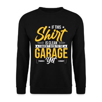 Wenn Dieses Hemd Sauber Ist, War Ich Noch Nicht - Unisex Pullover - Schwarz - Vorne - Alina (178cm) & Michal (187cm)