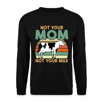 Not Your Mother Not Your Milk - Vegan - Unisex Sweatshirt - black - Front - Alina (178cm) & Michal (187cm)
