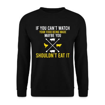 Si vous ne pouvez pas surveiller votre nourriture - Sweat-shirt Unisexe - noir - Devant - Alina (178cm) & Michal (187cm)