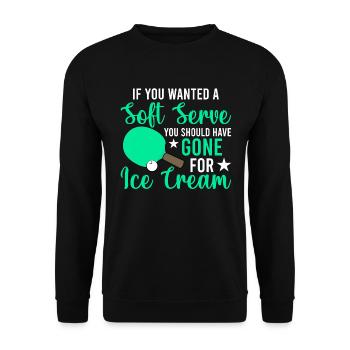 Si vous voulez une portion molle - amusant - Sweat-shirt Unisexe - noir - Devant - Alina (178cm) & Michal (187cm)