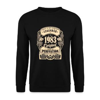 40th Birthday Gift Myth Legend Original - Unisex Sweatshirt - black - Front - Alina (178cm) & Michal (187cm)