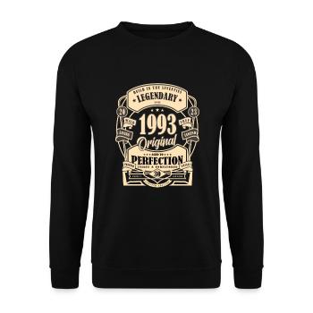 30th Birthday Gift Myth Legend Original - Unisex Sweatshirt - black - Front - Alina (178cm) & Michal (187cm)