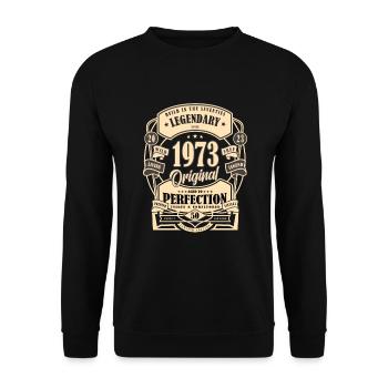 50th Birthday Gift Myth Legend Original - Unisex Sweatshirt - black - Front - Alina (178cm) & Michal (187cm)