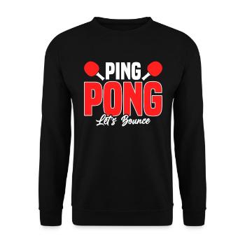 Ping Pong Let ́s Bounce - tennis de table - Sweat-shirt Unisexe - noir - Devant - Alina (178cm) & Michal (187cm)