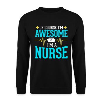 Ich Bin Fantastisch Ich Bin Eine Krankenschwester - Unisex Pullover - Schwarz - Vorne - Alina (178cm) & Michal (187cm)