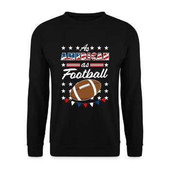 As American As Football 4th of July USA - Sweat-shirt Unisexe - noir - Devant - Alina (178cm) & Michal (187cm)