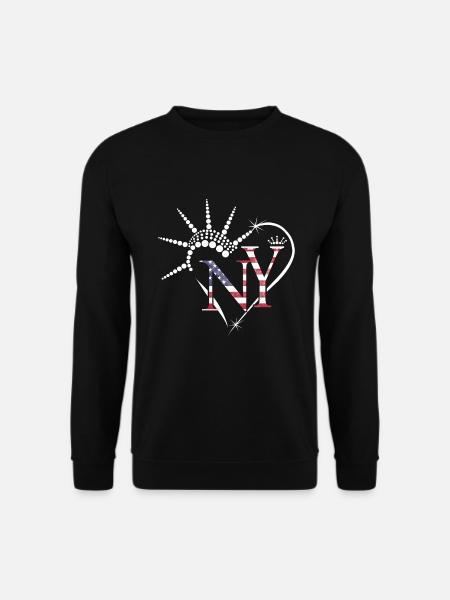 I love New York USA Geschenk Herz - Unisex Pullover - Schwarz