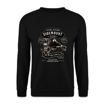 Sidemount Diving Keep Calm Cave Diving Gift - Unisex Sweatshirt - black - Front - Alina (178cm) & Michal (187cm)