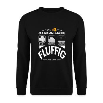 Physik 4 Aggregatzustände Fluffig Dick Geschenk - Unisex Pullover - Schwarz - Vorne - Alina (178cm) & Michal (187cm)