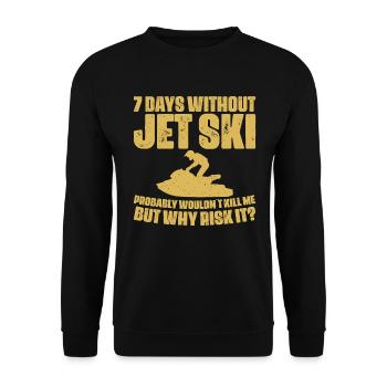 7 jours sans jet ski - Jet Ski lover - Sweat-shirt Unisexe - noir - Devant - Alina (178cm) & Michal (187cm)