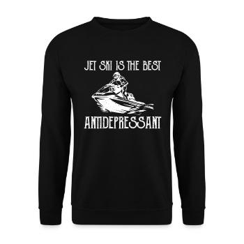 Le jet ski est le meilleur antidépresseur jet ski - Sweat-shirt Unisexe - noir - Devant - Alina (178cm) & Michal (187cm)