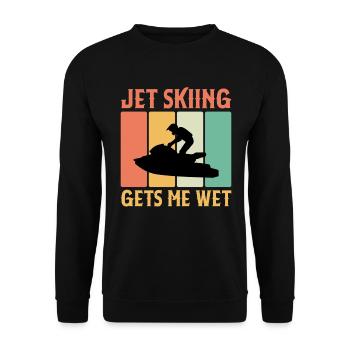 Le jet ski me fait mouiller - Jet Skifahrer - Sweat-shirt Unisexe - noir - Devant - Alina (178cm) & Michal (187cm)