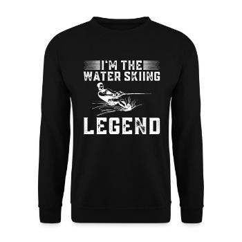 Je suis la légende du ski nautique - Waterskier - Sweat-shirt Unisexe - noir - Devant - Alina (178cm) & Michal (187cm)