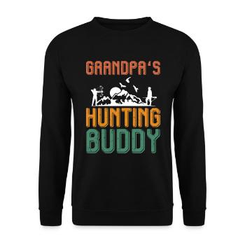 Grandpa's Hunting Buddy - Hunter - Unisex Sweatshirt - black - Front - Alina (178cm) & Michal (187cm)