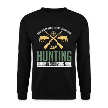 Certaines personnes attendent toute une vie - Sweat-shirt Unisexe - noir - Devant - Alina (178cm) & Michal (187cm)