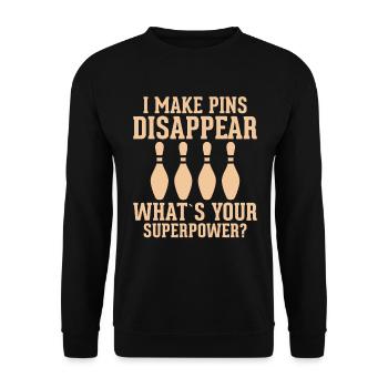 Je fais disparaître les cônes quel est ton super - Sweat-shirt Unisexe - noir - Devant - Alina (178cm) & Michal (187cm)