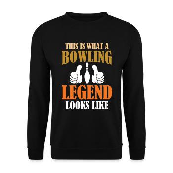 Voici à quoi ressemble une légende du bowling - Sweat-shirt Unisexe - noir - Devant - Alina (178cm) & Michal (187cm)