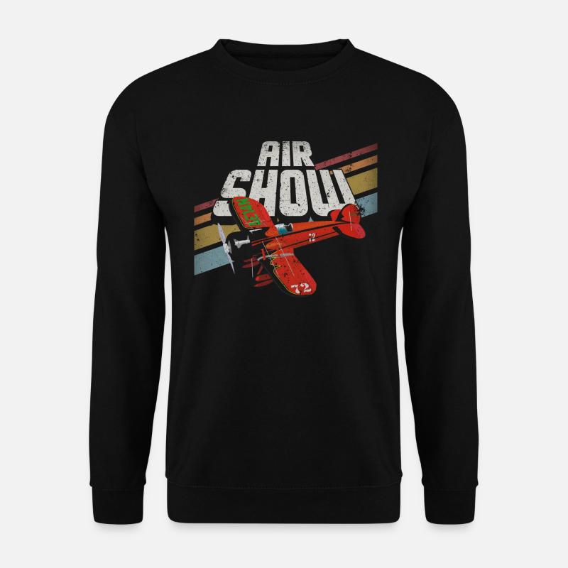 Airplane Graphic - Unisex Sweatshirt - black