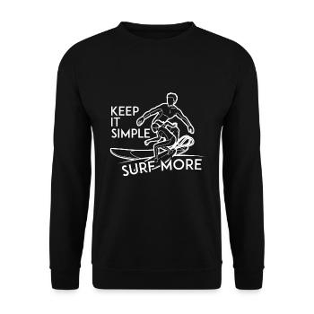 Halte Es Einfach Surfer Mehr - Unisex Pullover - Schwarz - Vorne - Alina (178cm) & Michal (187cm)