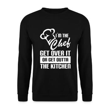 Je suis le chef surmonter ou disparaître - Sweat-shirt Unisexe - noir - Devant - Alina (178cm) & Michal (187cm)