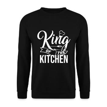 Roi de la cuisine - Cuisine - Sweat-shirt Unisexe - noir - Devant - Alina (178cm) & Michal (187cm)