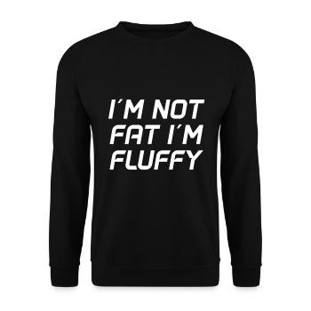 I'm Not Fat I'm Fluffy - Unicorn - Unisex Sweatshirt - black - Front - Alina (178cm) & Michal (187cm)