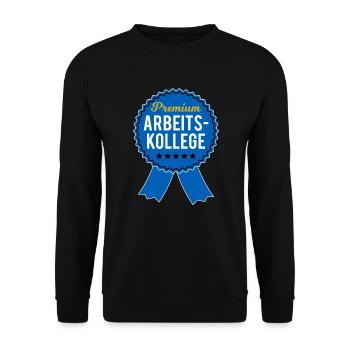 Bester Arbeitskollege Orden Geschenk Herren Lustig - Unisex Pullover - Schwarz - Vorne - Alina (178cm) & Michal (187cm)