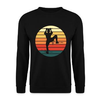 Escalade Alpinisme Rétro Vintage Cadeau - Sweat-shirt Unisexe - noir - Devant - Alina (178cm) & Michal (187cm)