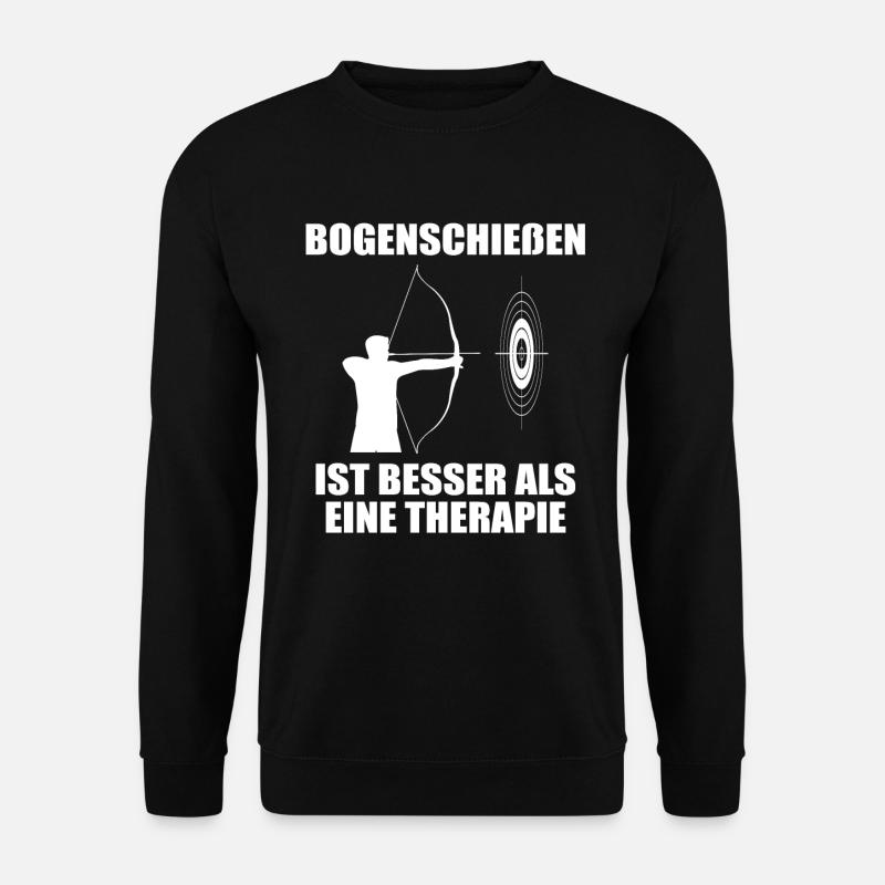 Bogenschießen Bogenschütze Spruch Geschenk - Unisex Pullover - Schwarz
