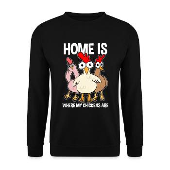 Drôles de poulets Amateurs de poulet disant cadeau - Sweat-shirt Unisexe - noir - Devant - Alina (178cm) & Michal (187cm)