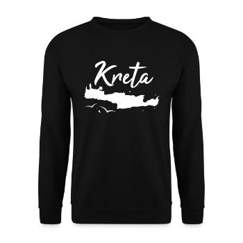 Kreta Insel Karte Griechenland Urlaub Geschenk - Unisex Pullover - Schwarz - Vorne - Alina (178cm) & Michal (187cm)