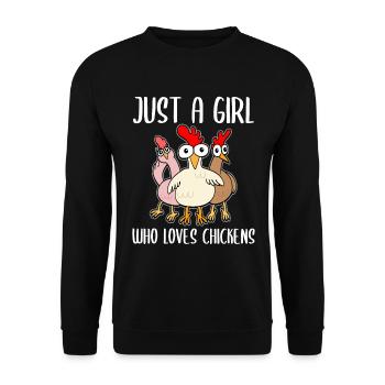 Drôles de poulets Amateurs de poulet disant cadeau - Sweat-shirt Unisexe - noir - Devant - Alina (178cm) & Michal (187cm)