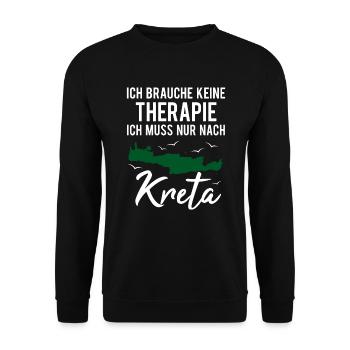 Kreta Spruch Griechenland Insel Geschenk - Unisex Pullover - Schwarz - Vorne - Alina (178cm) & Michal (187cm)