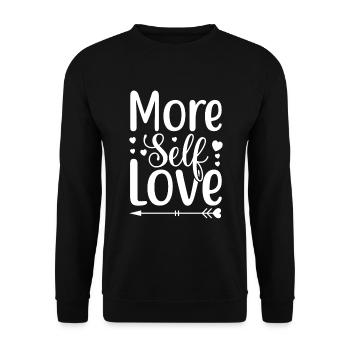 More Self Love - Unisex Pullover - Schwarz - Vorne - Alina (178cm) & Michal (187cm)
