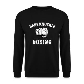Bare Knuckle Boxing Boxer Fistfight Martial Arts - Unisex Sweatshirt - black - Front - Alina (178cm) & Michal (187cm)