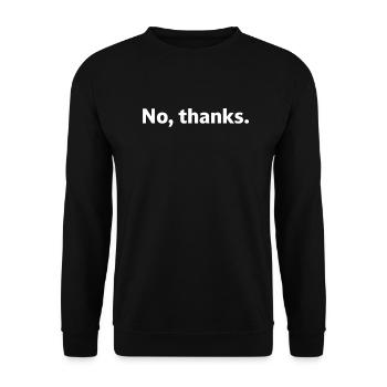 No Thank You No Thank You Introverted Funny - Unisex Sweatshirt - black - Front - Alina (178cm) & Michal (187cm)