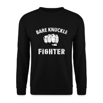Bare Knuckle Fighter Boxing Boxer Martial Arts - Unisex Sweatshirt - black - Front - Alina (178cm) & Michal (187cm)